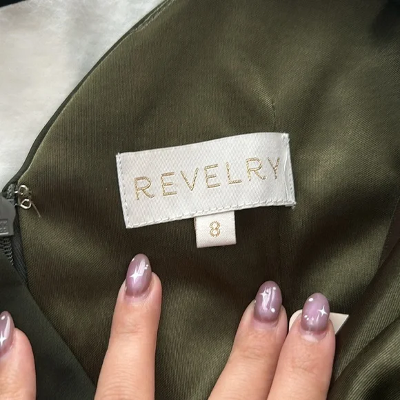 Revelry Nicole Crepe Bridesmaid Dress - Picture 2 of 4